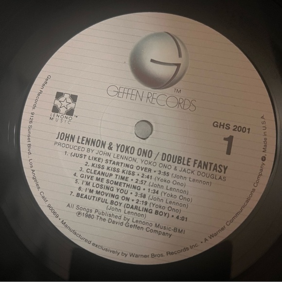 John Lennon & Yoko Ono Double Fantasy LP, 1980 US Pressing, Geffen Records, EX - Picture 6 of 8